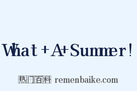 What+A+Summer!是什么意思的图片